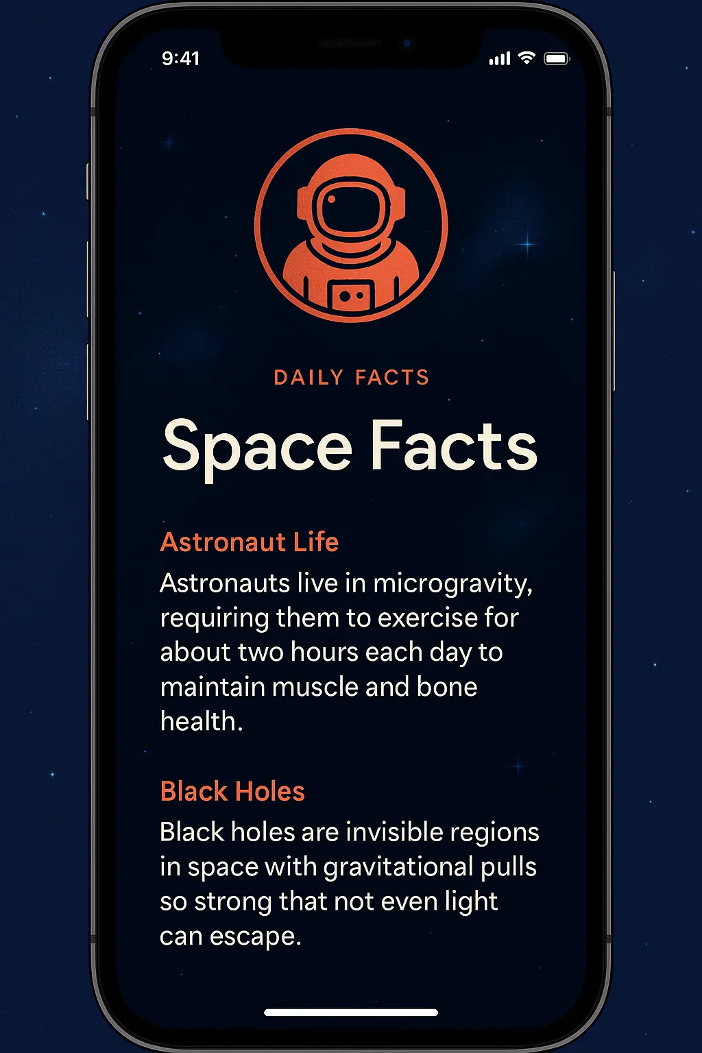 Daily Facts Mockup