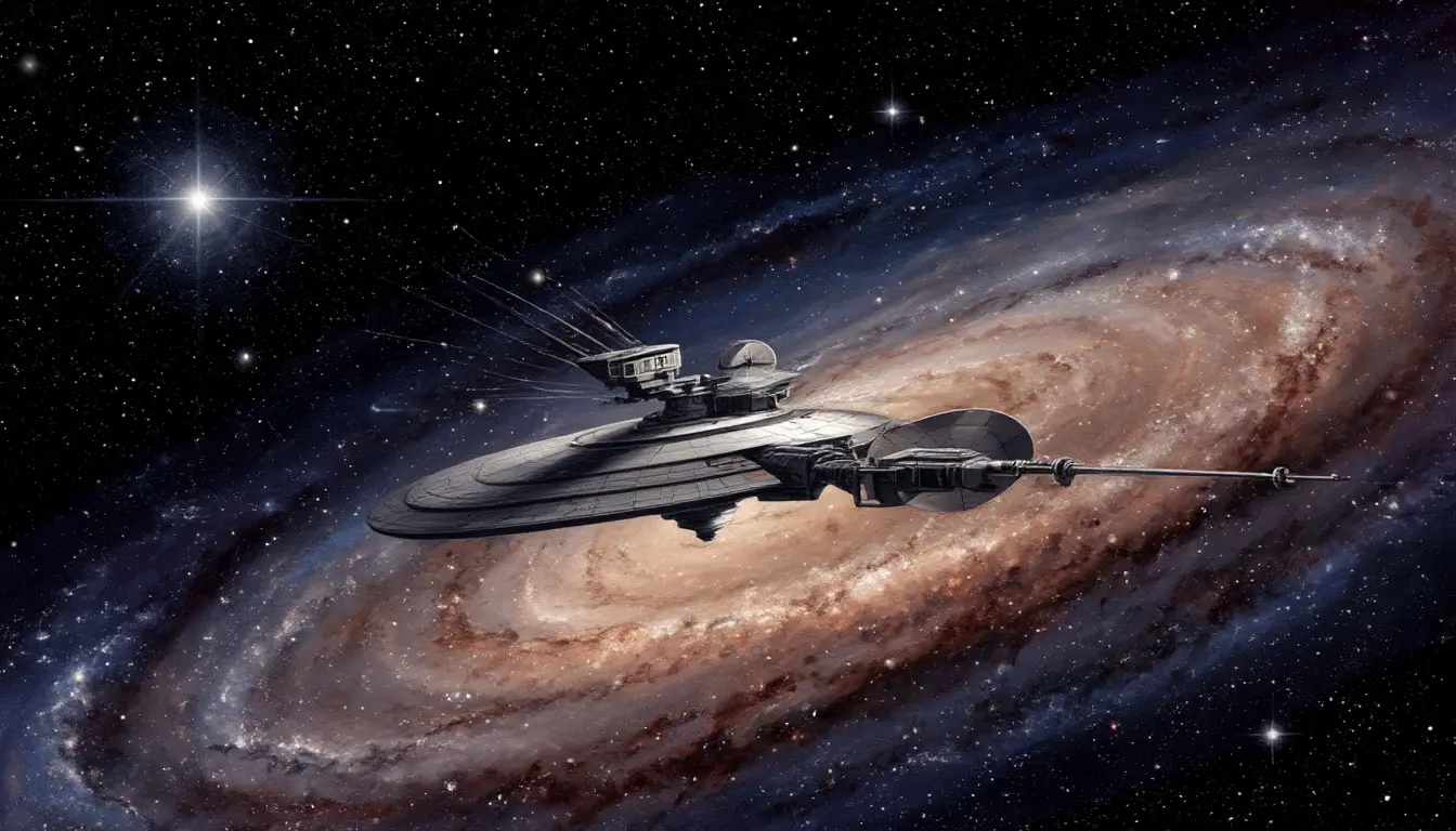 Voyager probe in space
